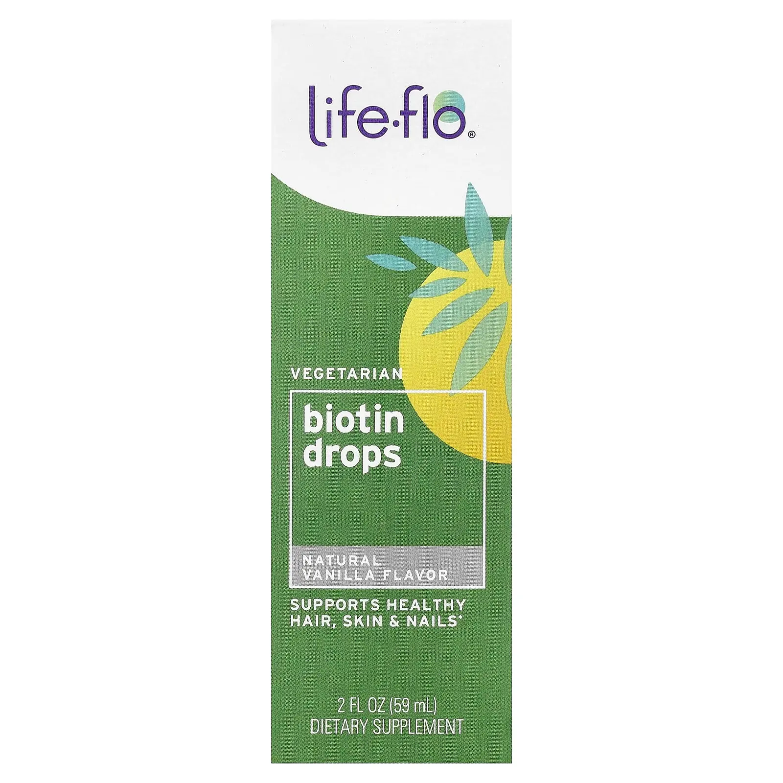 Life-flo Biotin Drops, Natural Vanilla , 2 fl oz (59 ml)
