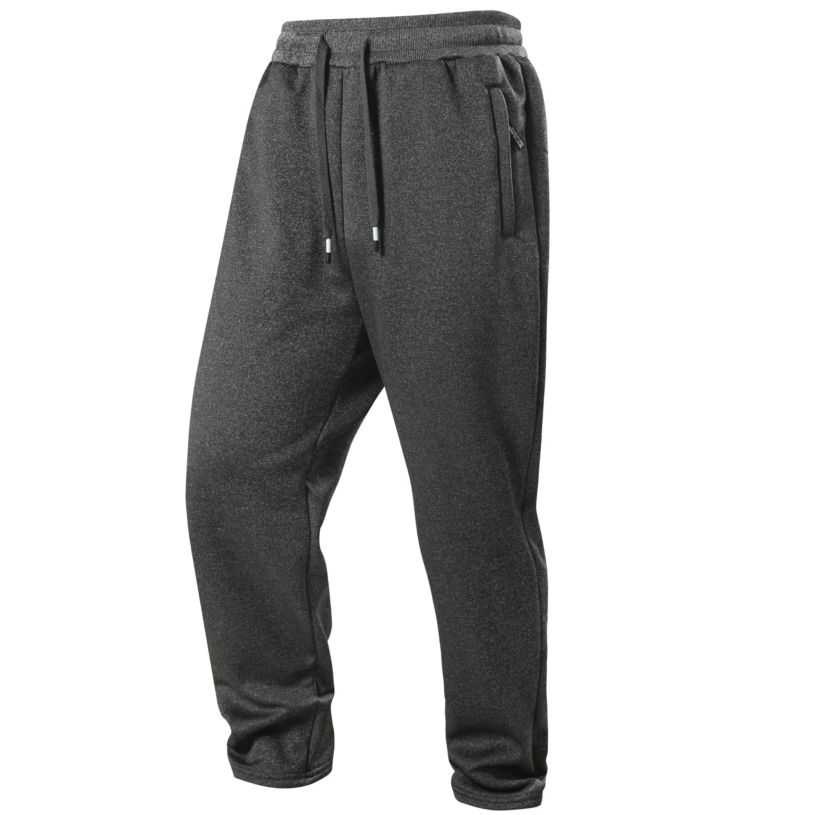 Men’s Jogger Sweatpants with Zipper Pocket | Drawstring Elastic Waist, Tapered Casual Sport Pants