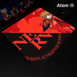 ATOM Mouse Pad  Anime Character Tempered Glass Mouse Pad, Laser Engraved Photovoltaic Glass, Super Slip Surface, Non-slip Honeycomb Base FPS Gaming Mouse Pad, Gaming Mousepad