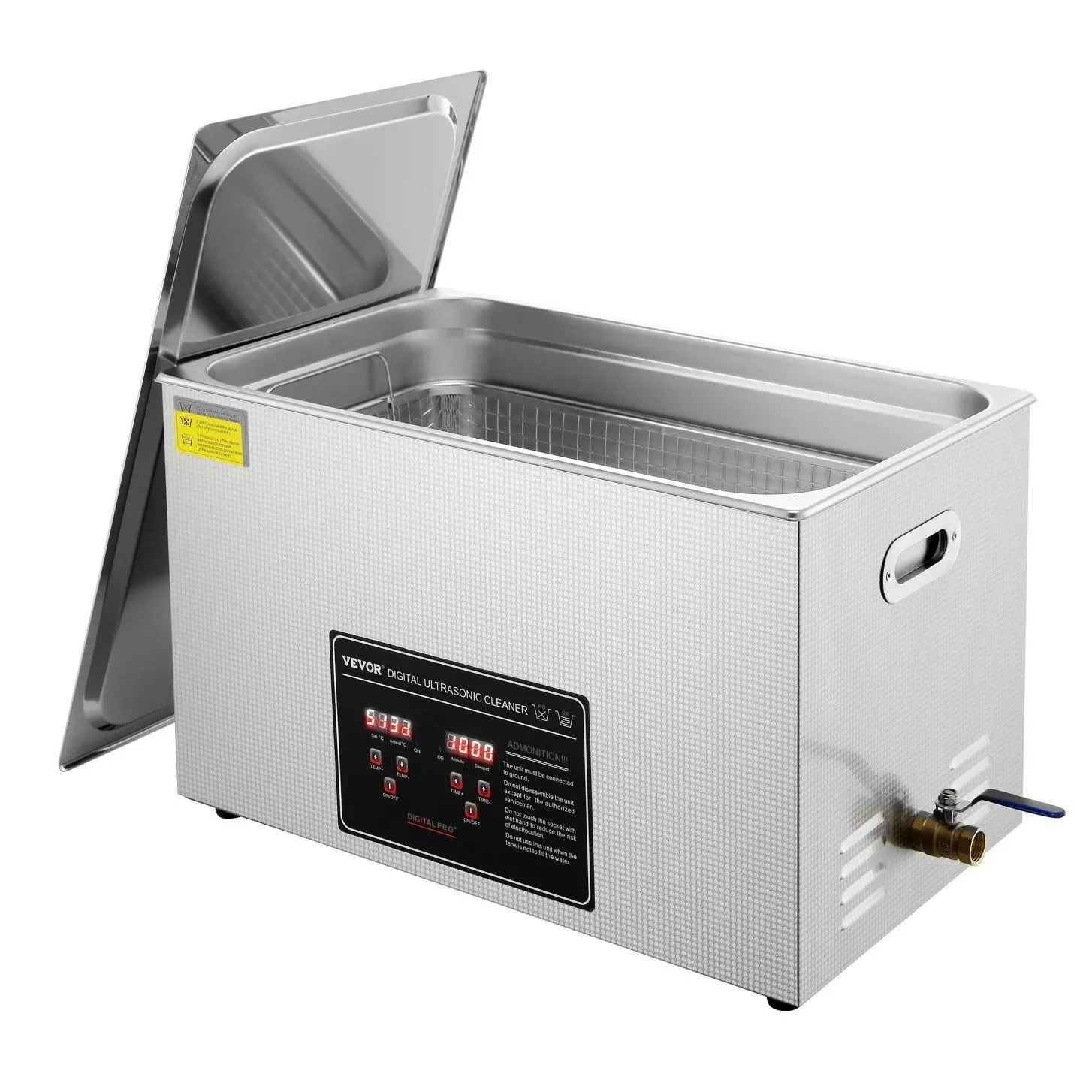 【Summerfinds】VEVOR Upgraded Ultrasonic Cleaner High Power (650W Heater,600W Ultrasonic), Professional Digital Lab Sonic Ultrasonic Parts Cleaner with Heater & Timer for Garage/Laboratory/Dental