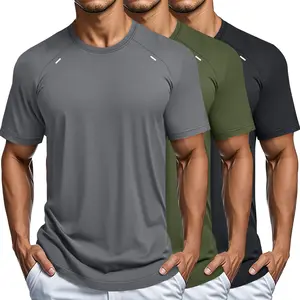 MAGCOMSEN 1/3 Pack Men's Dry Fit Shirts Mesh Short Sleeve Athletic Lightweight Workout Performance Hiking Shirt