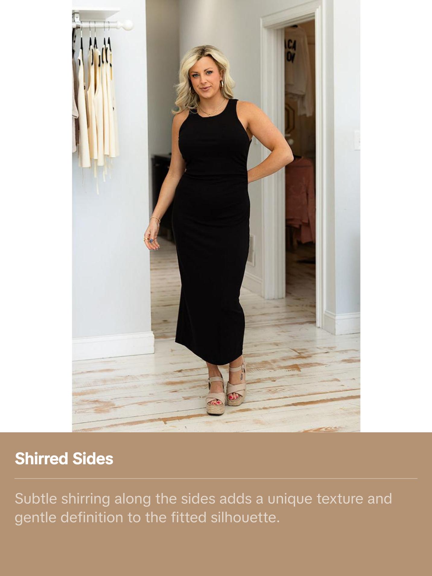 ADISON RIB MIDI DRESS (BLACK) - Z SUPPLY - TikTok Shop