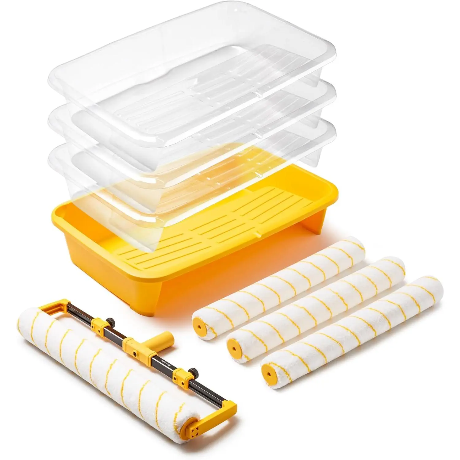 18"  Roller kit,9  18 inch  Roller,18  Roller Tray with Liner,Microfiber  Roller, kit for House Painting