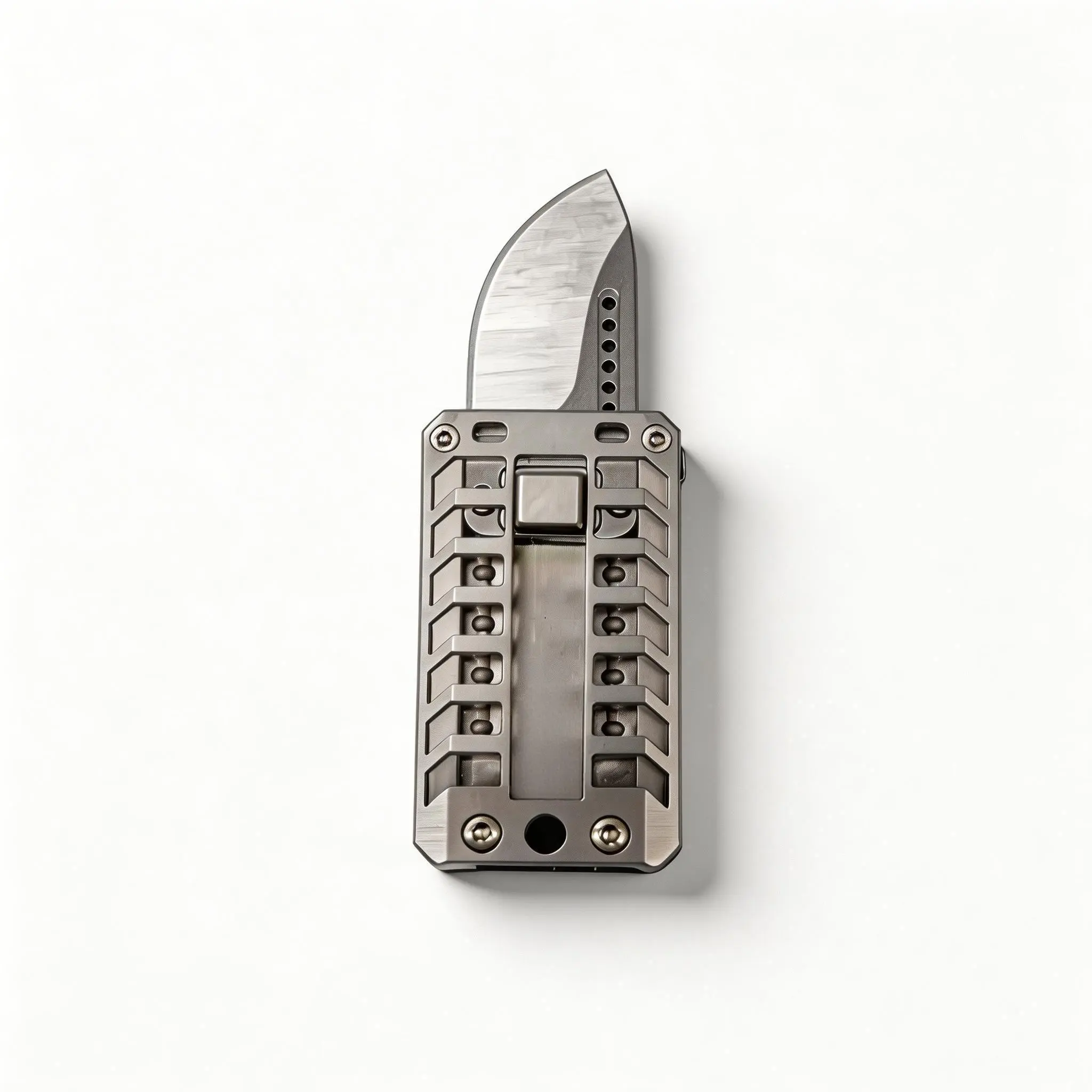 Crosstar EDC Knife, Compact Titanium Steel Blade EDC Pocket Knife, Portable Mini Keychain Knife with Fidget Slider, Tool for Everyday Carry