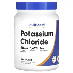 Nutricost Potassium Chloride, Unflavored, 2.2 lbs (1 kg)