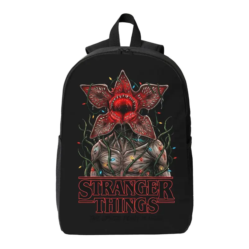 The Demogorgon Back to School Backpack Stranger Things Schoolbag Tv Movie Casual Laptop Backpack Work Backpack Black Backpacks College School Backpack Lightweight Travel Back Pack For Fans