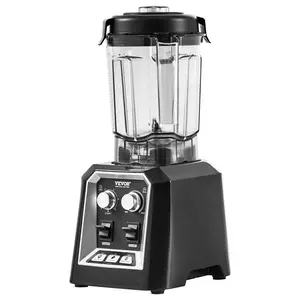 VEVOR Professional Blender Commercial Countertop Blenders 68 oz Plastic Jar Blender Combo Stainless Steel 3 Functions for Frozen Drinks Shakes Smoothies and Crush Ice Black 2200W 2600RPM  Multi-Function