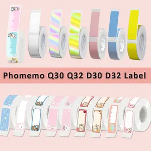 1 Roll Phomemo Q30 D30 D32 D35 Adhesive Label Making Paper Roll, Perfect for Name Stickers and Thermal Tickets, Sticky Labels, Direct Thermal Labels, Compatible with Q32 Q35 P12 P15 Products