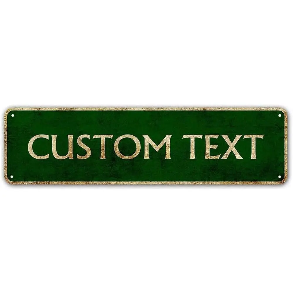 Customized Personalized Street Sign - 4x16 inch Metal Aluminum Wall Metal Plaque, Custom Designed Text, Novelty Man Cave Decor, Customized Decoration, 8x12 inch Tin Sign Print Home Decor Supply