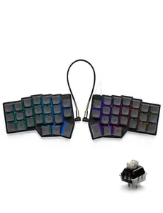 YIVU Split Ergonomic Mechanical Keyboard RGB Backlit 40% Hot-Swap Wired Gaming/Office Keyboard for Mac/Windows 46 Keys QMK/VIA Programmable gaming keyboard  keyboards keyboard for gaming creamy keyboard
