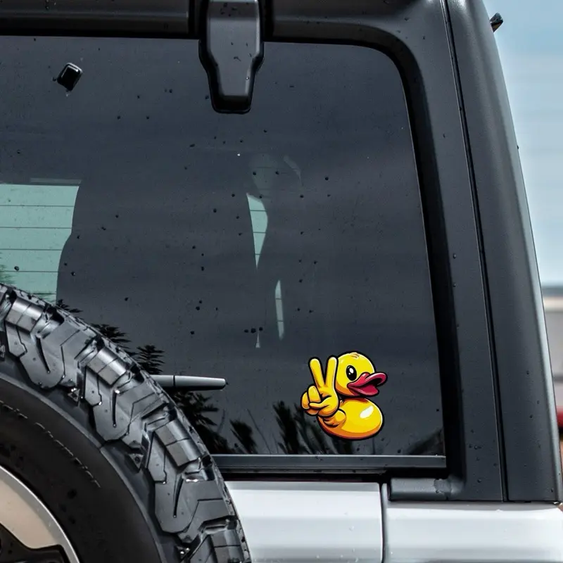 Duck Wave Vinyl Decal 4'' Sticker- Self-Adhesive, 6Mill Vinyl, Water and Fade Resistance, High Quality UV Resistance