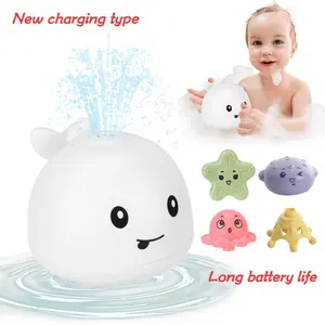This (rechargeable) bath toy features a whale-shaped water spray device and a light-up design, suitable for toddlers aged 1-3. It provides a fun water spray experience and makes an ideal first birthday gift.
