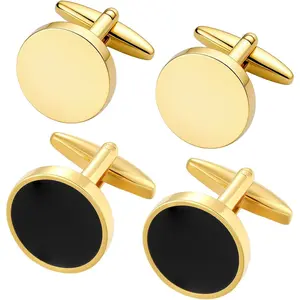 2 Pairs Cufflinks For Men Classic Groom Cuff links Mens Shirt Business Wedding Gifts