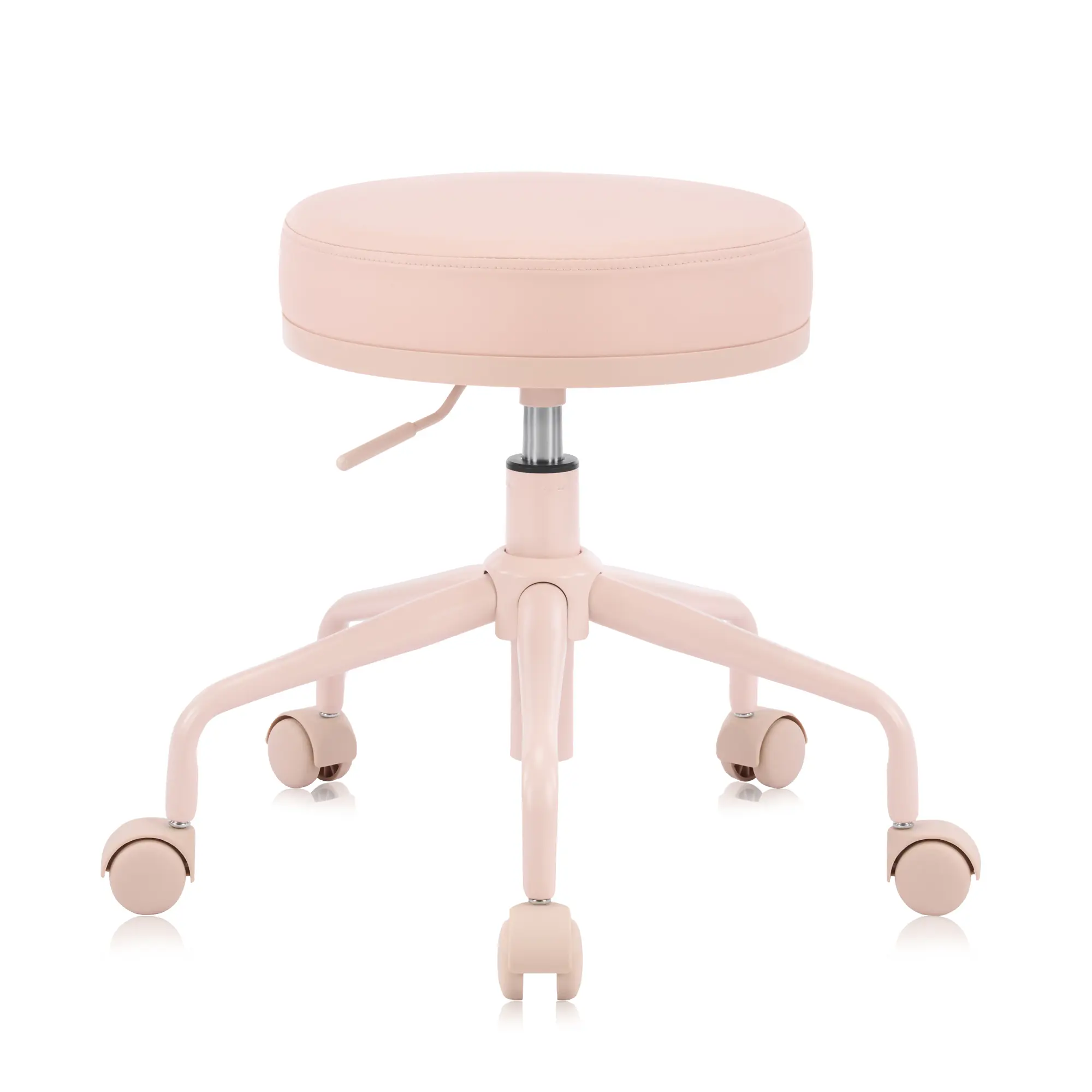 DR.LOMILOMI KAI 503 Rolling Stool with Wheels, Adjustable Hydraulic Swivel Chair for Salon, Spa, Dental, Massage, Medical & Home Office, Pink