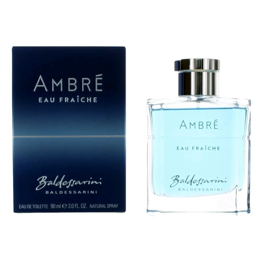 Baldessarini Ambre Eau Fraiche by Baldessarini, 3 oz EDT Spray for Men, Watermelon, Amber Scent Men's Fragrance, Perfume For Sale, Boxed Bottled Men's Fragrance