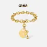 GANIA Personalized Initial Heart & Key Charm Bracelet - Adjustable Size, Unisex, Durable & Lightweight, Perfect for Birthday, Graduation, Easter Gifts