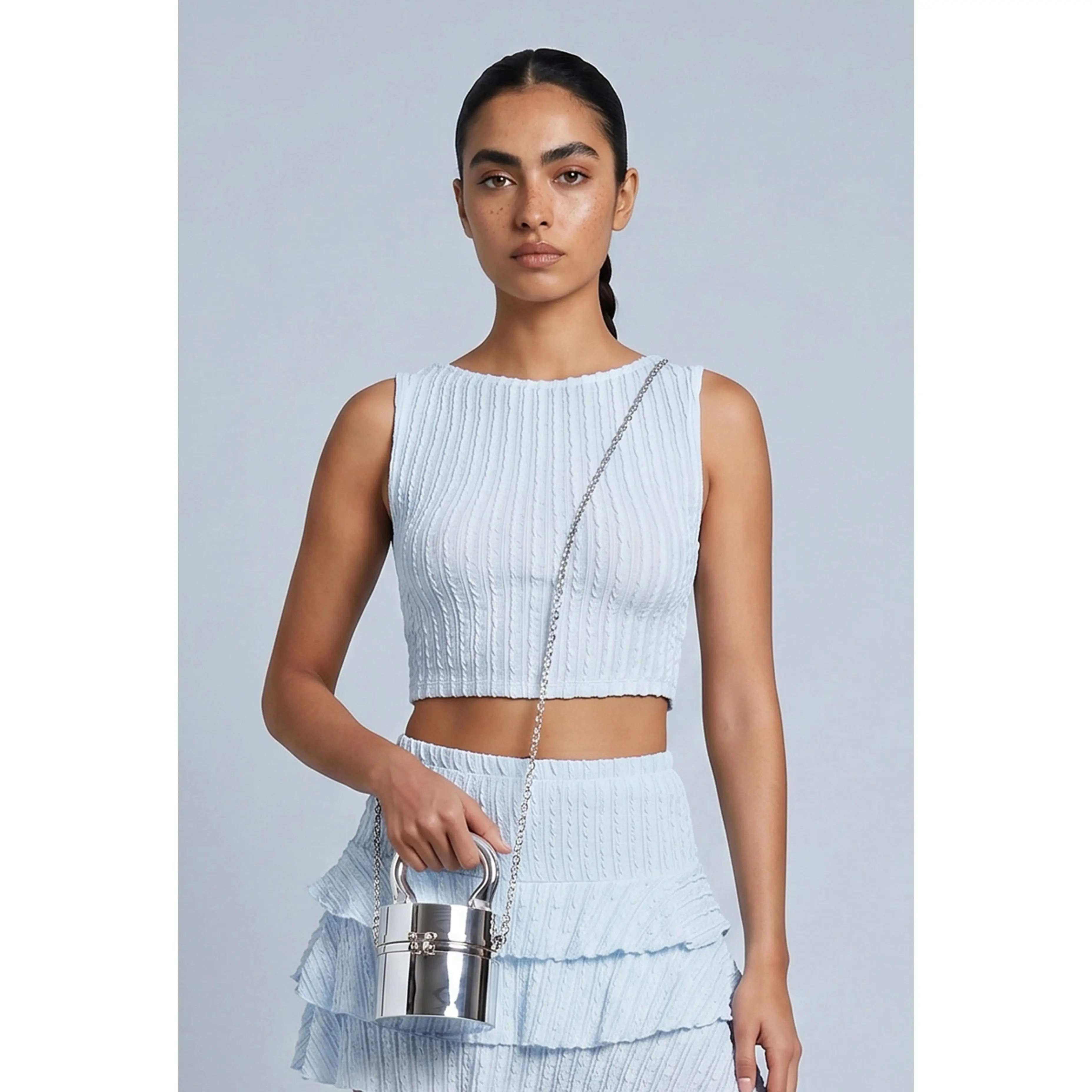 Textured Crop Top