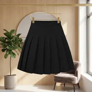 Women's Pleated A-Line Short Mini Skirt - Basic School Uniform Cheerleader Skater Skirt Casual Daily Wear Comfortable Lightweight Stretchy Fabric Perfect for Party Shopping Fashion Style