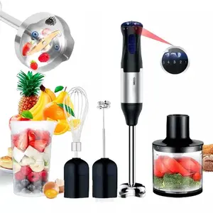 4-In-1 Professional Hand Blender Immersion Hand Blender,5 Speed Turbo Mode Stick Blender for Make Smoothie, Milk Shakes,Juice ,Sauces