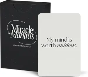 Miracle Mantras Affirmation Cards 60 Daily Inspiring Cards for Self-Care, Mindfulness, and Meaningful Gifts - Mothers Day Gifts
