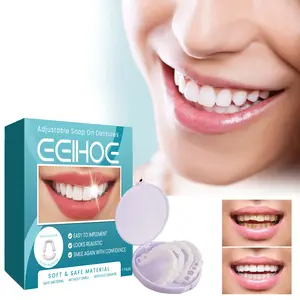 Adjustable Snap-On Dentures Temporary Tooth Gap Solution Complete Set of Denture Kits for Daily Oral Care Soft & Safe Material Easy to Use