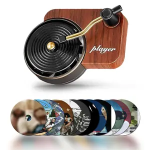 Kendck Album Record Player 13Pcs with Vent Clips & Fans, Vintage Design, Car Air Freshener