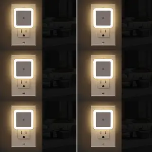 Night Light,Night Lights Plug into Wall,Dusk to Dawn Sensor Warm White Led Night Light 0.5W,6 Pack Nightlight for Adults,Bedroom,Bathroom,Hallway,Kitchen