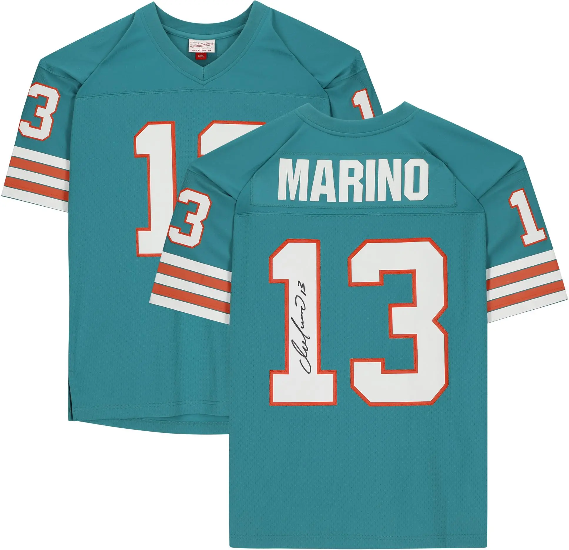 Dan Marino Miami Dolphins Autographed Mitchell & Ness Teal Replica Jersey - Fanatics Authentic Certified