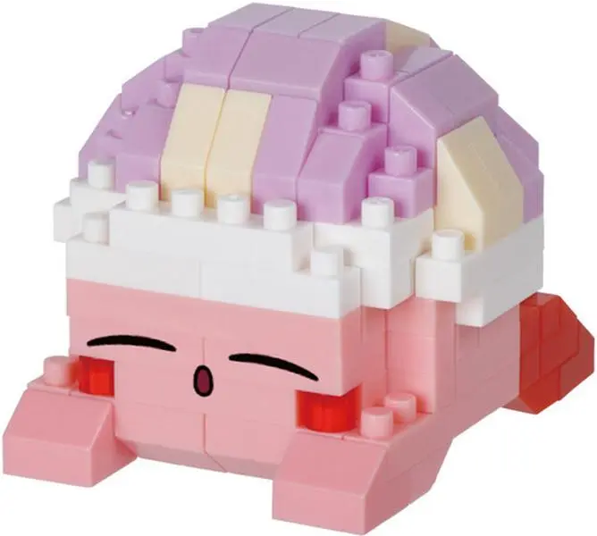 Nanoblock Kirby Character Collection Sleeping Pose Plastic Brick Building Kit - Ages 12+, TV/Movie Collectible Dainty Figurine, Statues & Bobbleheads Display Item