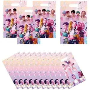 30PCS Demon movie Hunters party gift bags, supplies, and decorations. Perfect for cartoon parties, ideal for kids, and great for family events, prizes, carnivals, and Christmas.