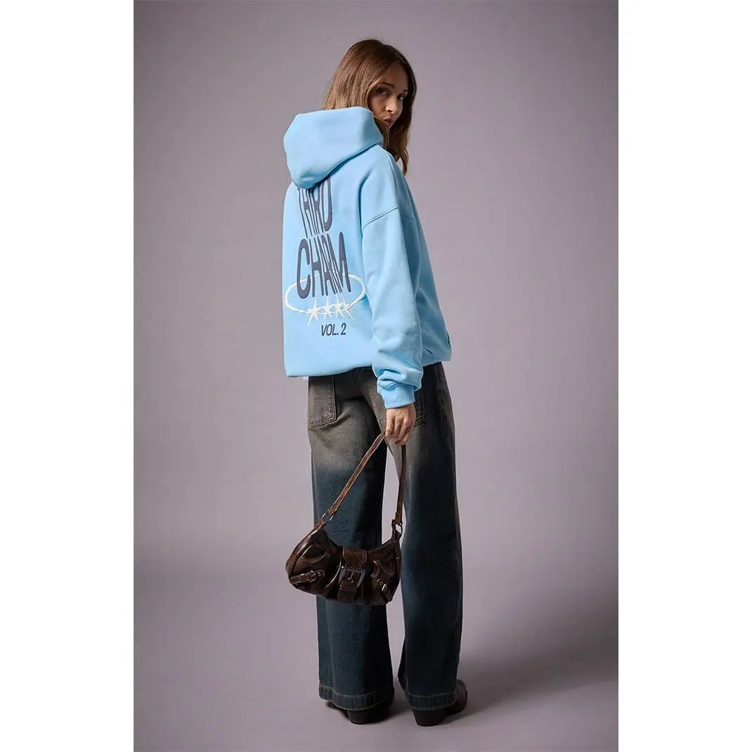 Third Charm Women's Blue Puff Graphic Vol. 2 Hoodie