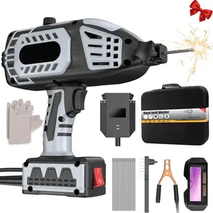 Portable Welding Machine 110V, Portable Handheld Welder with IGBT Inverter 5 Variable Current Adjustment, Electric ARC Stick Welder Gun for 1/16"-1/8" Rods, Carring Case &20 Rods Included