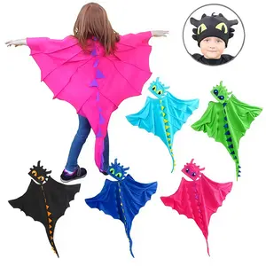 Dinosaur Costume Set, Dress Up Costume, Jurassic Park Cosplay Dragon Cape Hat Mask, Suitable for 3-8 Years Height 100cm-140cm Kids Performance Wear, Cloak