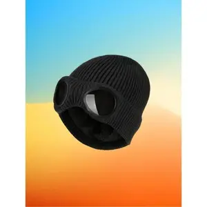 Goggle Lens Unisex Knitted Beanie - Soft Warm Cold-Proof Hat for Fall Winter Commute