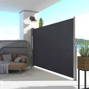 MCombo 138'' x 78'' Retractable Patio Side Awning, Waterproof UV-Blocker Sunshade Privacy Screen for Garden, Balcony & Pool