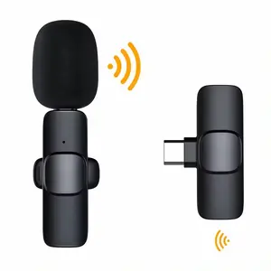 Wireless Microphone Mobile Smartphone iPhone Android Lavalier Audio Compact Portable Bluetooth Devices Noise Recording