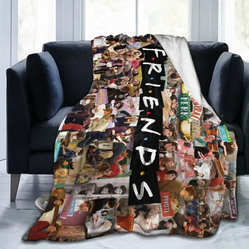 Friends TV Show Fluffy Soft Flannel Throw Blanket, 50"x40" Lightweight Plush Air Conditioner Quilt, Suitable for Sofa, Living Room, Bedroom, Fluffy Blanket