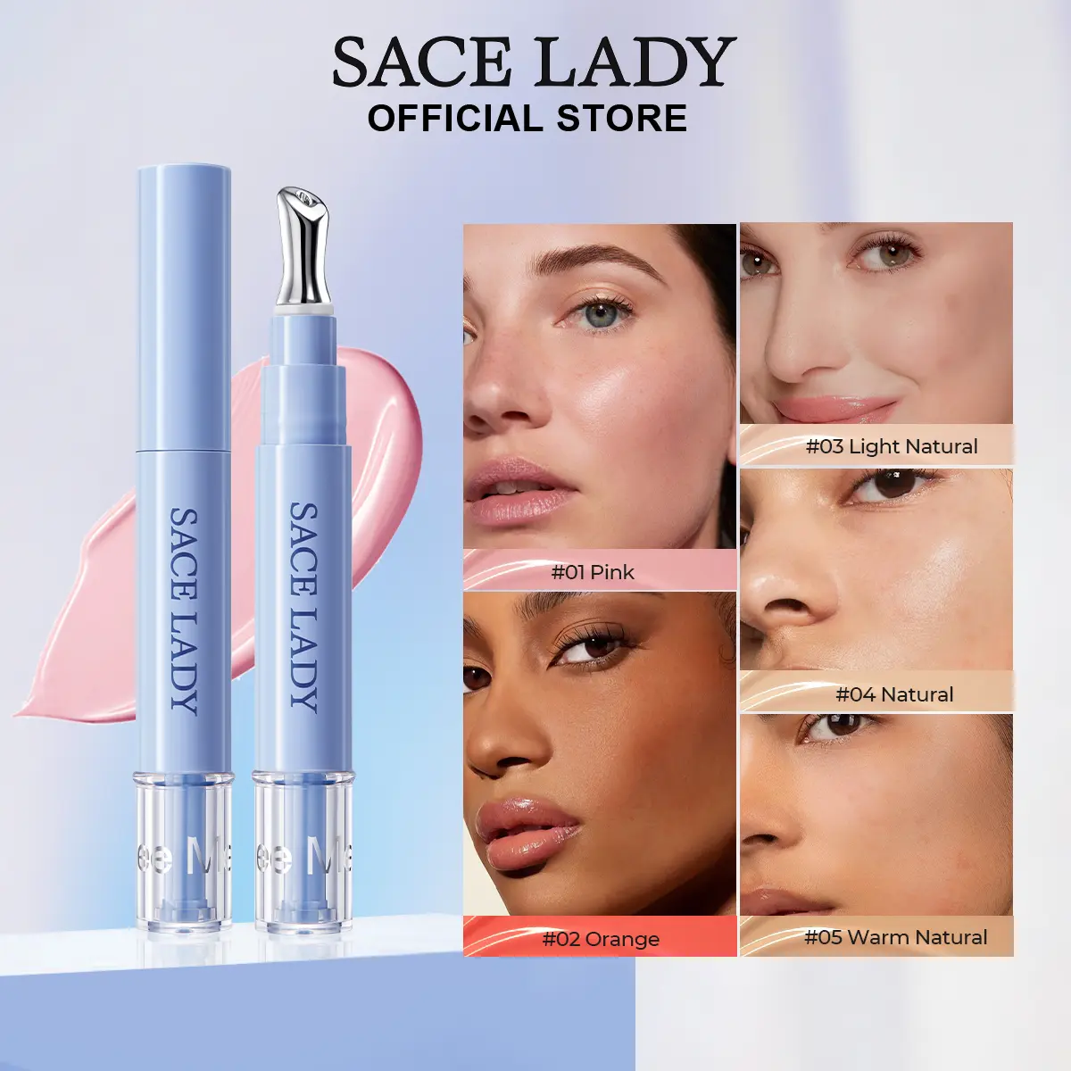 SACE LADY Full Coverage Concealer, Brightening Eye Concealer Serum for Blemishes, Redness & Under Eye Circle, with Retinol & Hyaluronic Acid 24 Hr Hydrating