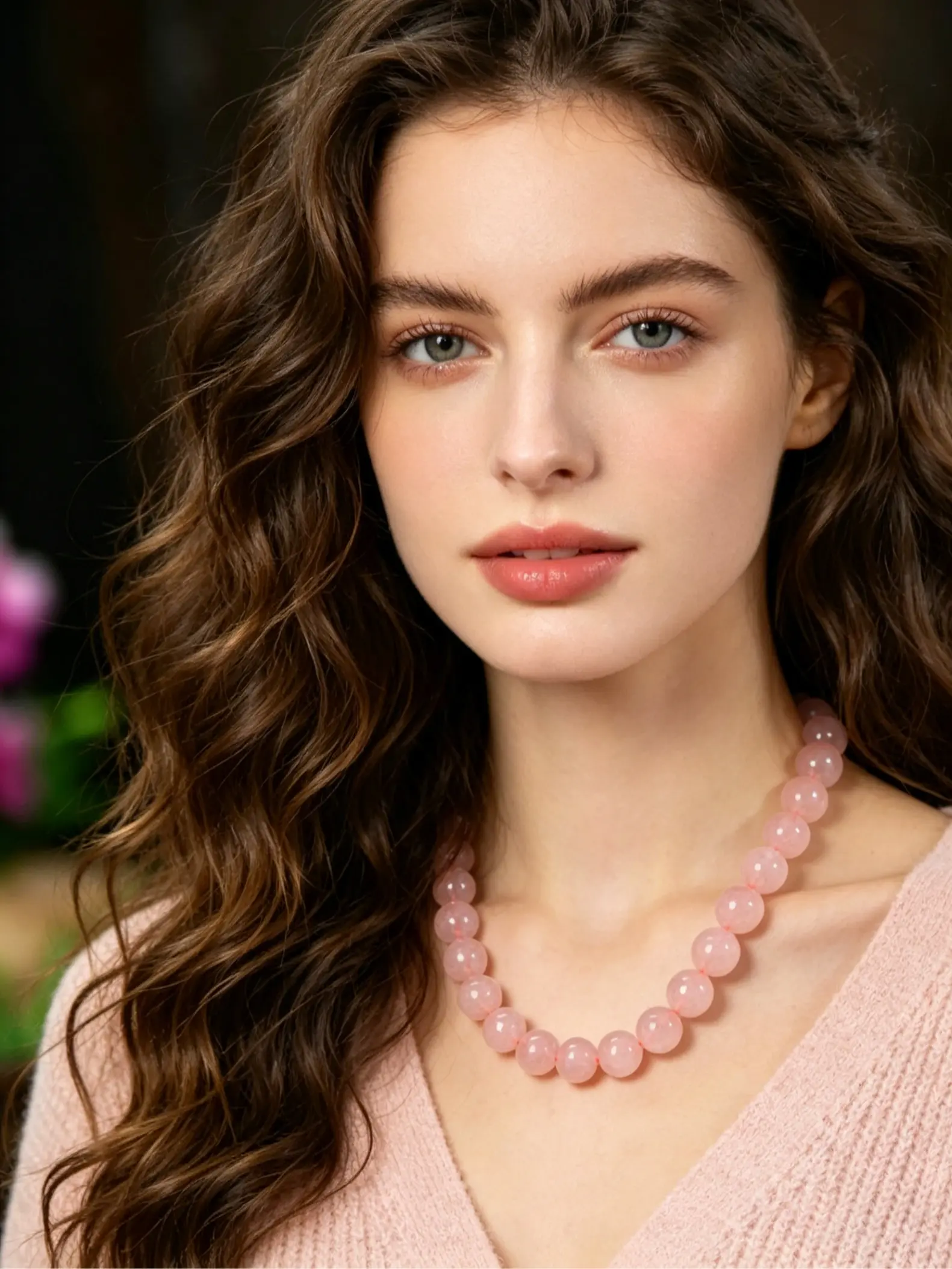 Natural Stone Beaded Necklace, Fashion Luxury High-End Summer Colorfast Collarbone Chain, Sunstone Emerald Peacock Stone Alexandrite Handmade Jewelry, Elegant Necklace