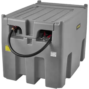 【DealsForYouDays】VEVOR Portable Diesel Tank, 116 Gallon Capacity & 10 GPM Flow Rate, Diesel Fuel Tank with 12V Electric Transfer Pump and 13.1ft Rubber Hose, PE Diesel Transfer Tank for Easy Fuel Transportation, Gray