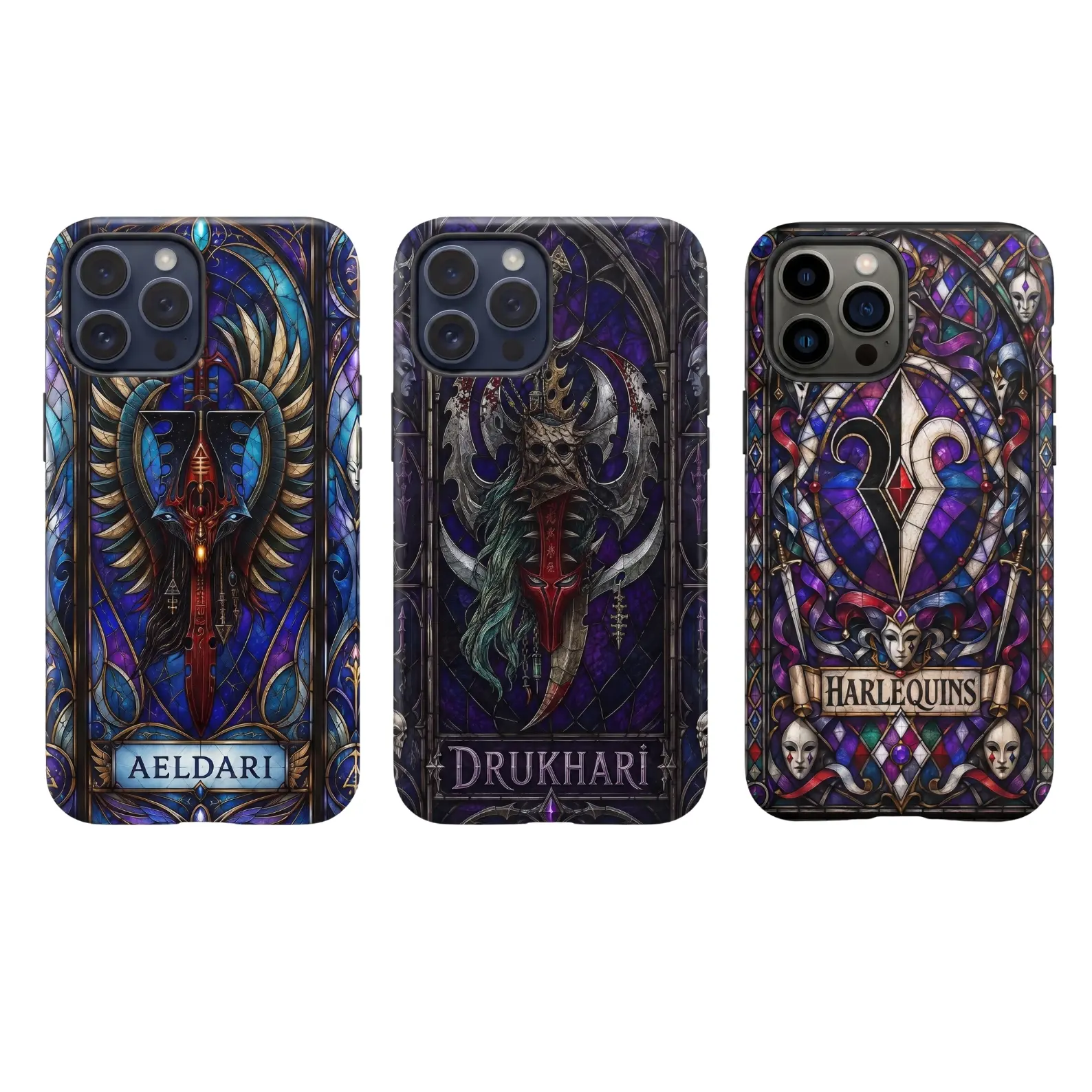 Warhammer 40K Xenos Aeldari Print Phone Case, Case for iPhone 16 15 14 13 12 11 X, Samsung S25 S24 S23 S22 S21, Tough Phone Case, Gift for fan