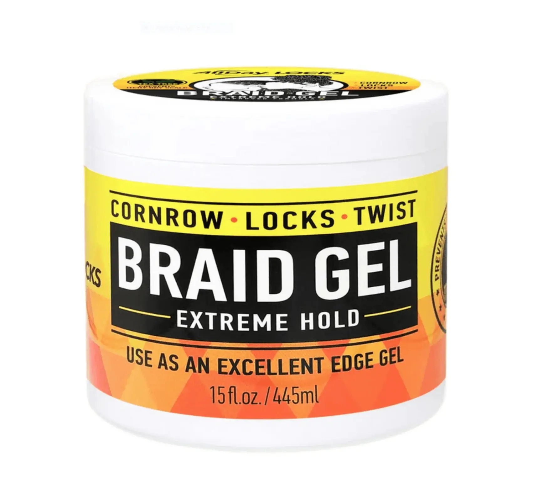 ALLDay Locks Braiding Gel & Edge Control Hair Gel - 15 oz US-Made Haircare Styling Product Infused with Tea Tree