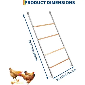 Chicken Perch for Coop with Ladder Design, Weatherproof Roosting Bars for Chickens, Durable Hen Coop Accessories for Backyard Poultry