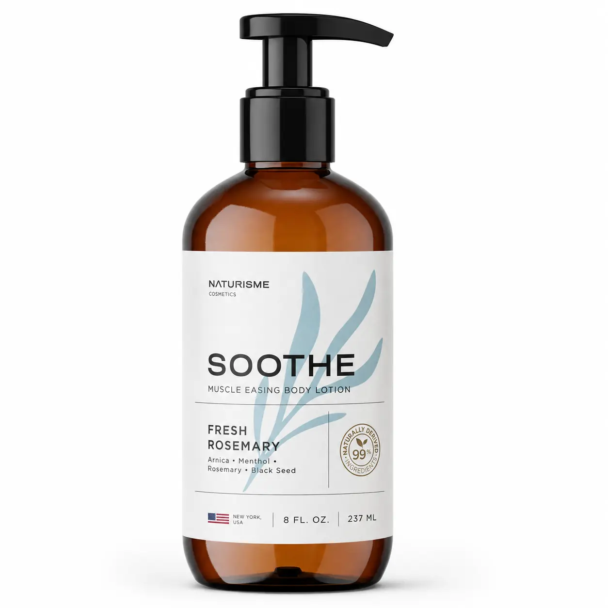 Soothe Muscle & Body Lotion with Arnica, Menthol & Rosemary for Cooling Post-Workout Recovery, Hydrating Herbal Body Care with Shea Butter, 8 fl oz, Scent, Cosmetic, Relaxing