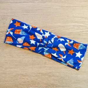 Fourth of July Ice Cream Knotems Pre-Tied Headwrap Headbands for Women & Girls