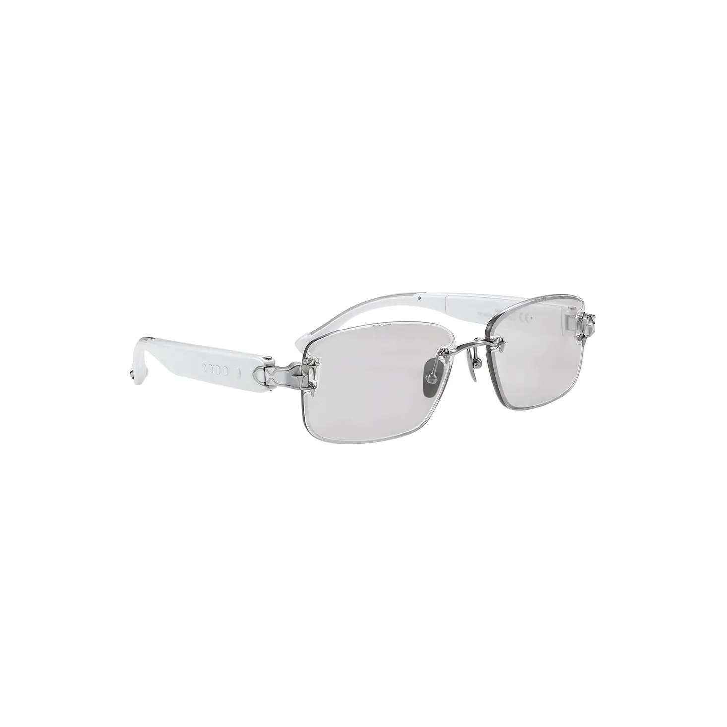 Aura Energy Color-Changing Sunglasses – 4 Lens Colors, Tap Control, Mood-Boosting Warm Tones (White)