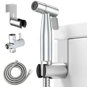 Handheld Shower and Toilet Set, Easy Install Single Hole Sprayer, Water Saving Spray Gun, Flexible Hose, Installation Bracket, Bathtub/shower