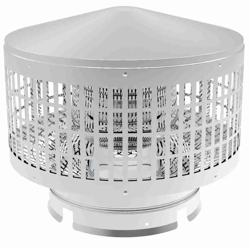 Innovative Hearth Products Stainless Steel 7SPC 7 in. ID Pipe F4010 Circular Round Shape Cap with Spark Arrester & Snap-Lock Tab, Spark Arrestor