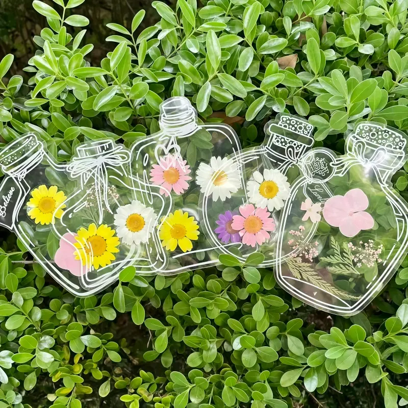 DIY Dried Flower Bookmark Kit, Pressed Flower Bookmark DIY Craft Kit Bottle Bookmark Real Dried Flowers Handmade Gift，Aesthetic Bookmark Plant Specimen Bookmark ，Back to SchoolSuppliesHandmade Craft Supplies for Book Lovers,  DIY Gifts