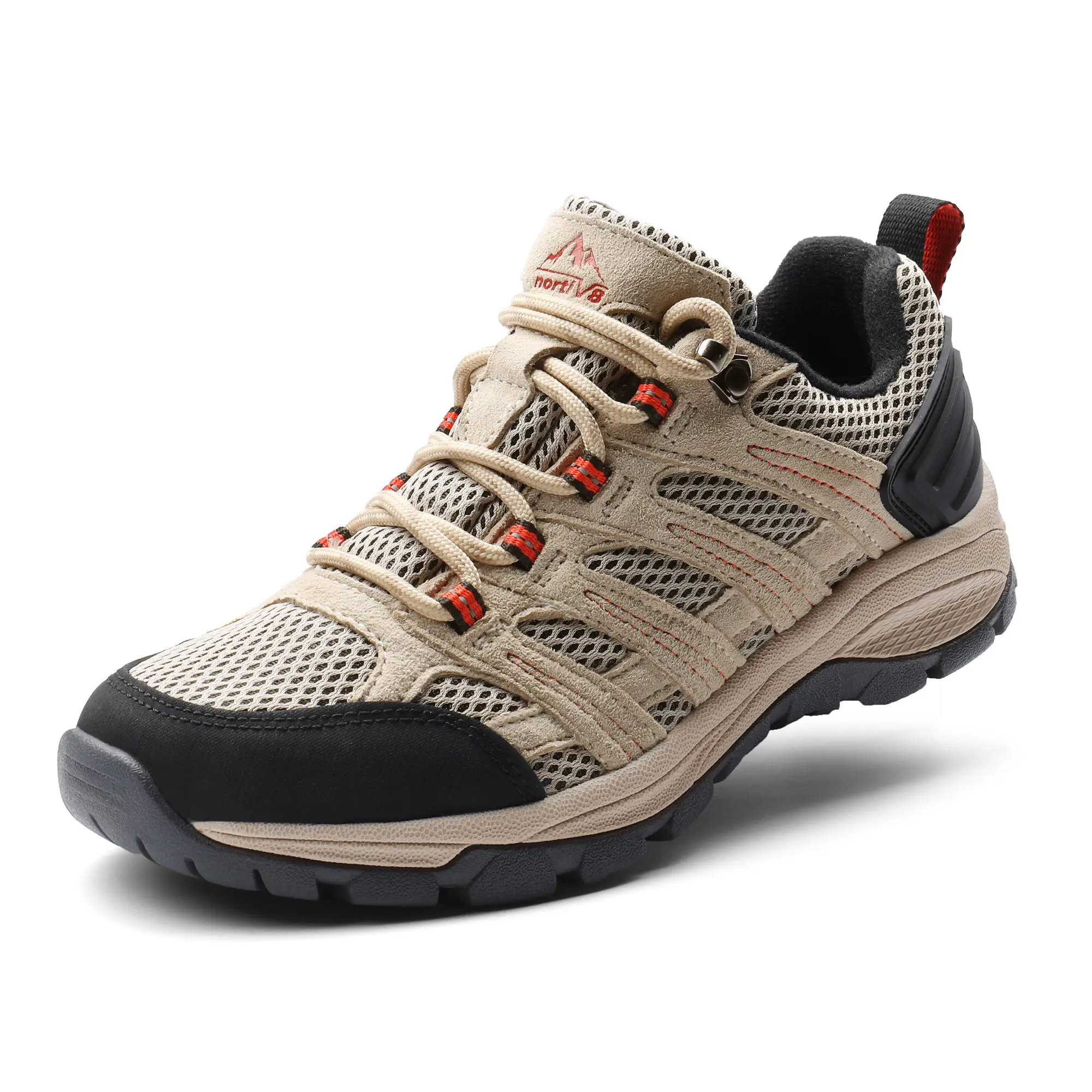 NORTIV8 Women's Leather+Mesh Breathable Lightweight Hiking Shoes, Lightweight Hiking Footwear [Wander]